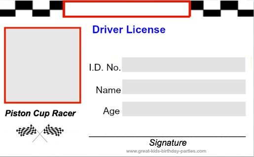 driver license for kids printable